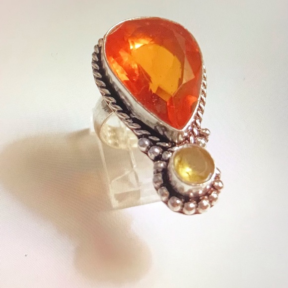 Citrine 925 Sterling Silver Ring - Picture 4 of 4